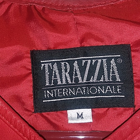 Red Tarazzia International Leather Jacket - Picture 2 of 8
